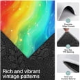 thumbnail image 3 of Rainbow Tie Dye Wave Pattern Kitchen Rugs Sets Of 3,Kitchen Runner Rugs Non Skid Washable,Decorative Kitchen Floor Mats for Kitchen,Sink,Laundry,17"x30"+ 17"x47" + 17"x59", 3 of 6