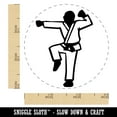 thumbnail image 2 of Kung Fu Martial Arts Hang Stance Karate Gi Self-Inking Rubber Stamp Ink Stamper - Yellow Ink - Small 3/4 Inch, 2 of 7