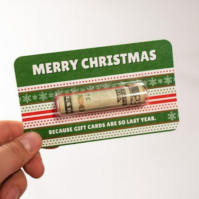 Christmas Decor Funny Christmas Holder Clip for Wallet Santa Bill Card Holder with Message Card Fun Stocking Stuffer for Friends & Family Christmas Gifts