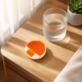 thumbnail image 5 of Round Pill Organizer 4 Compartment Orange Compact Case for Daily Travel, 5 of 6