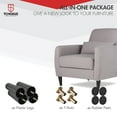 thumbnail image 5 of 4 inch / 10cm Plastic Furniture Legs, Tchosuz Pack of 4 Mid Century Modern Plastic Light Tapered Wood Grain Replacement Feet with M8 Hanger Bolts & T-Nuts for Sofa Couch Bed Riser, 5 of 6