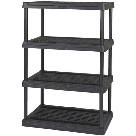 Contico 36 X 18 54 Inches 4 Tier Resin Outdoor And Garage Storage Shelf Black