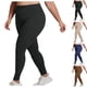 thumbnail image 1 of Pincandy Women's Plus Size High Waist Solid Color Yoga Pants, Pockets, Skinny Fit, Fitness & Daily Use, 1 of 5