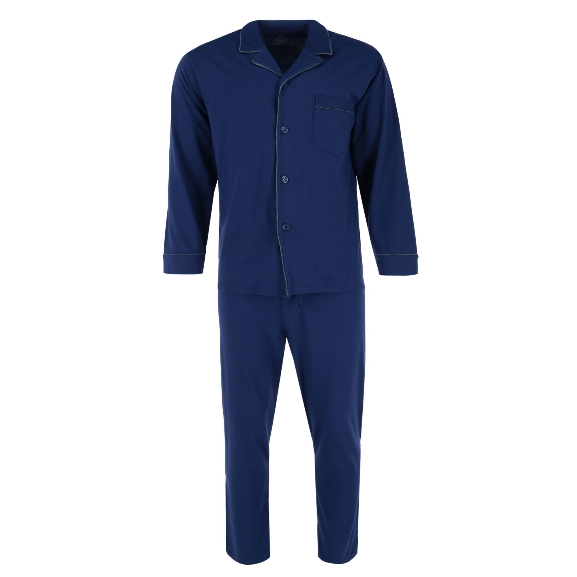 VOIANLIMO Men's Casual Plaid Brushed Cotton Pajama Sets Men Long Sleeve  Plus Size Fashion Pyjamas Men Sleepwear Homewear 