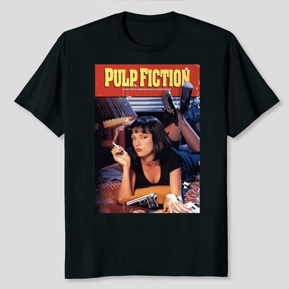 Unisex PULP FICTION Retro Film Graphic T-Shirt, Sizes S-5XL, Tbun