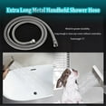 thumbnail image 6 of All Metal 12 Inch Rainfall Shower Head with Handheld Spray Combo High Pressure Adjustable Extension Arm Wide Dual Waterfall Extra Long Hose Brushed Nickel, 6 of 7