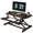 Black, variant on 32 Inch Desk Converter, Height Adjustable Sit to Stand Riser, Dual Monitor and Laptop Workstation with Wide Keyboard Tray, Walnut