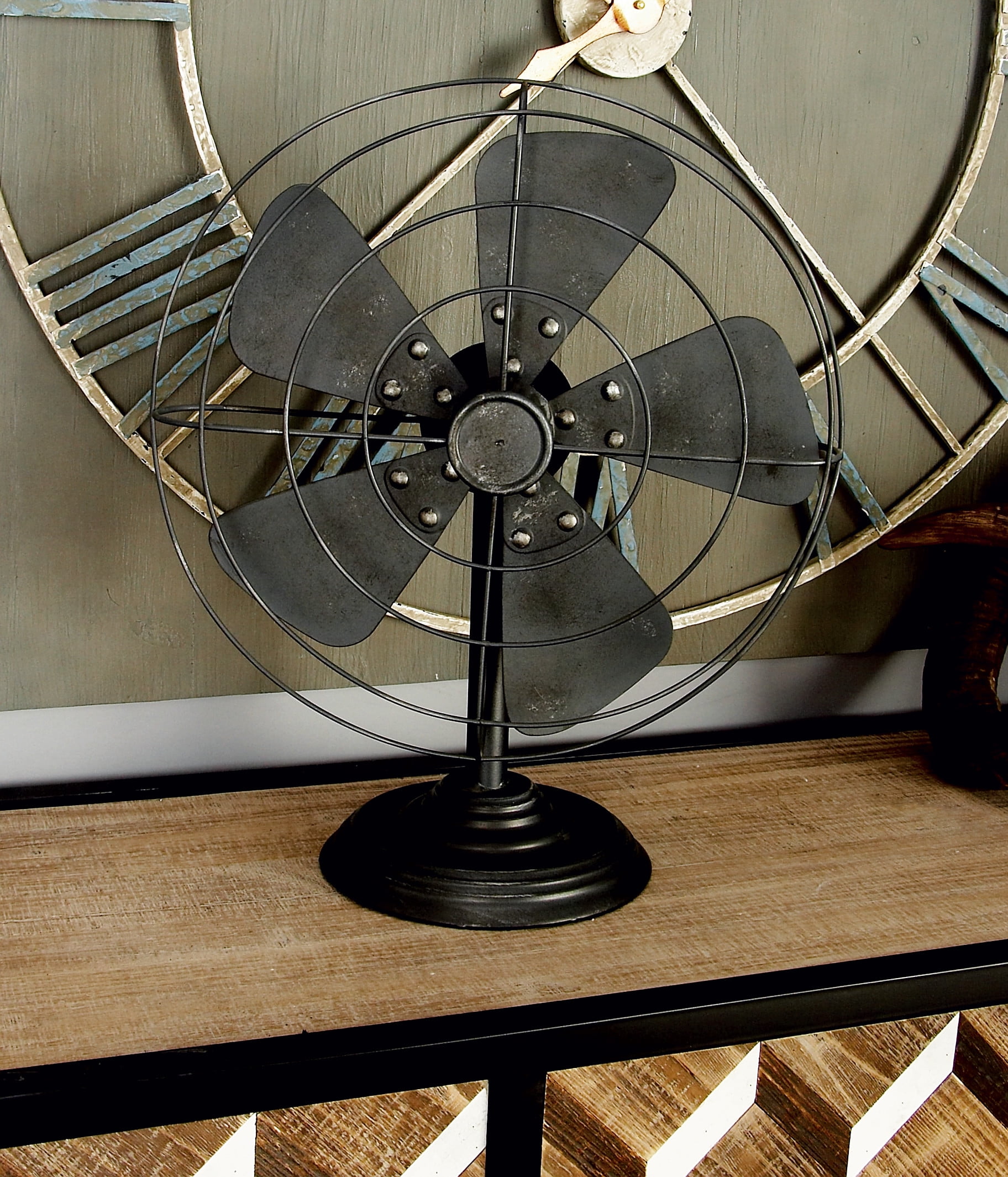 DecMode Decorative Antique Style Electric Fan, Desk Fan ...