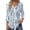 White-Blue, variant on 3/4 Length Sleeve Womens Tops Dressy Casual Boho Blouses V Neck Pleated Tunic Tops Work Shirts
