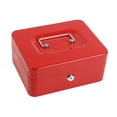 thumbnail image 1 of DOLITY Metal Cash Box with Lock Case Container with Keys for Kids Girls Boys Prizes Red, 1 of 9
