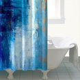 thumbnail image 2 of Ensemble de Rideau de Douche avec Doublure à Boutons-Pression, Style Peinture Multicolore Bleu (2) Rideaux de Douche Doublure de Douche Imperméable, Rideaux de Salle de Bain Décoratifs en Polyester, 72x72 Pouces, 2 of 4
