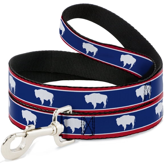 Buckle-Down Pet Leash, Dog Leash, Wyoming Flags Bison Silhouette, 6 Feet Long 1.0 Inch Wide