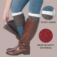 thumbnail image 2 of Tipi Toe Women's 3 Pairs Knitted Leg Warmer Button Ragg Boot Cuffs, One Size,BT1702, 2 of 4