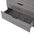 thumbnail image 6 of S-HOME Versatile 5-Drawer Dresser with Wheels  Wood Finish - Modern Storage Cabinet for Organizing Spaces, Gray, 6 of 13