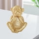 thumbnail image 3 of Figura de mono, decoración del hogar, artesanía de resina, hecha a mano, de mesa, Fengshui chino, dorado No hables cosas malas, 3 of 8