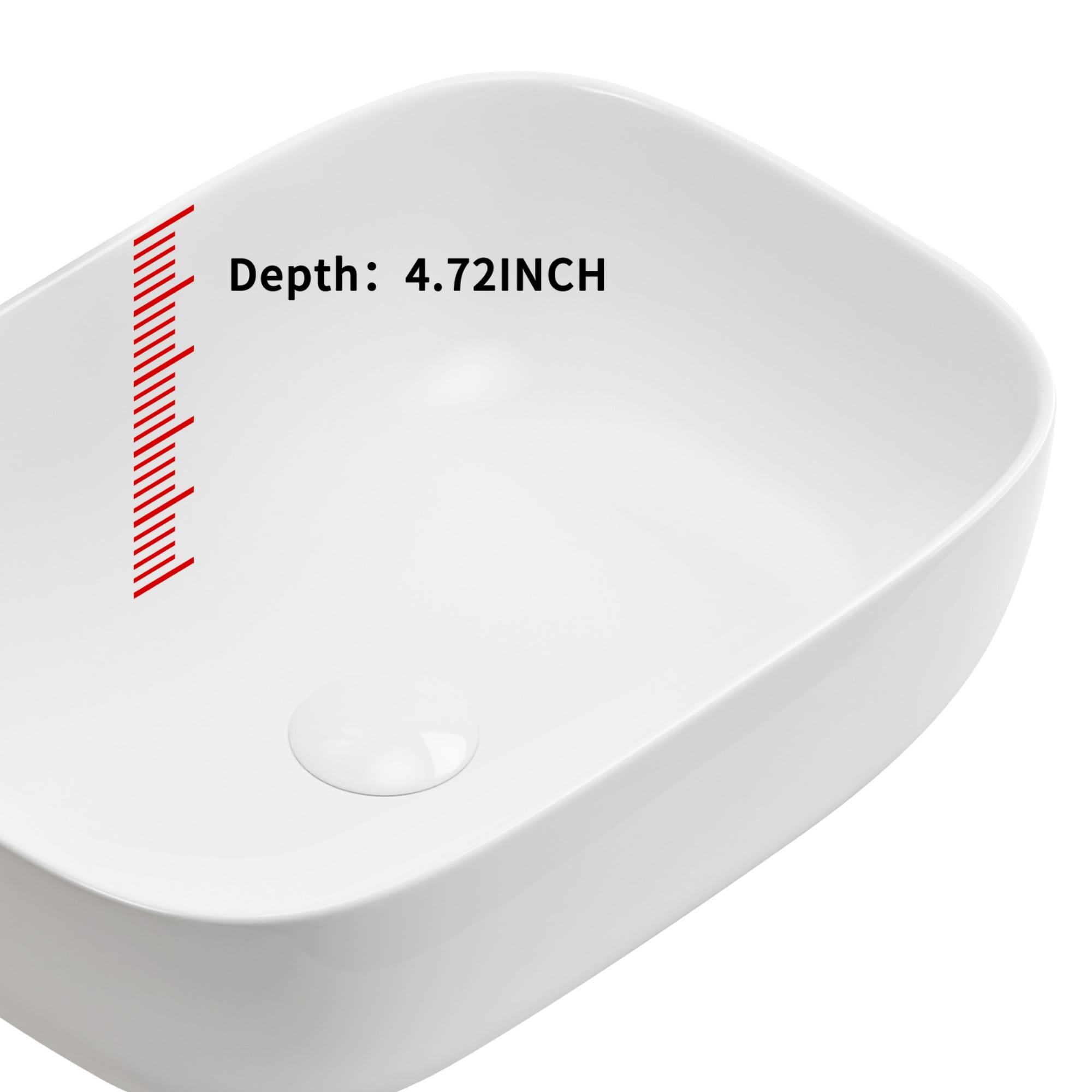 Bathroom Vessel Sink,Small Sink Above Counter,White Porcelain Ceramic,Bathroom Vanity Sink,Oval