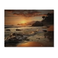 thumbnail image 3 of Designart "Beach Photo Sunset Charm VI" Nautical & Beach Print on Natural Pine Wood, 3 of 5