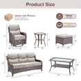 thumbnail image 5 of Bellefurn 7 Pieces Luxury Patio Furniture Sets Outdoor Conversation Sets with Swivel Rocker Chairs with 6" Thick Cushion,Sofa,Side Table and Ottomans,for Porch Deck Backyard Poolside, 5 of 13