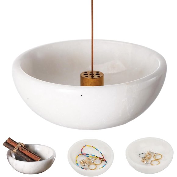 Koville African Natural Marble Incense Holder, Incense Holders for Sticks, Sturdy Incense Burner Ideal for Meditation and Relaxing, Easy to Clean(Namib Fantasy)