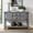 Gray, variant on LKTART 48" Solid Wood 2-Doors 2-Drawers Farmhouse Kitchen Buffet Cabinet with Storage Shelves Brown