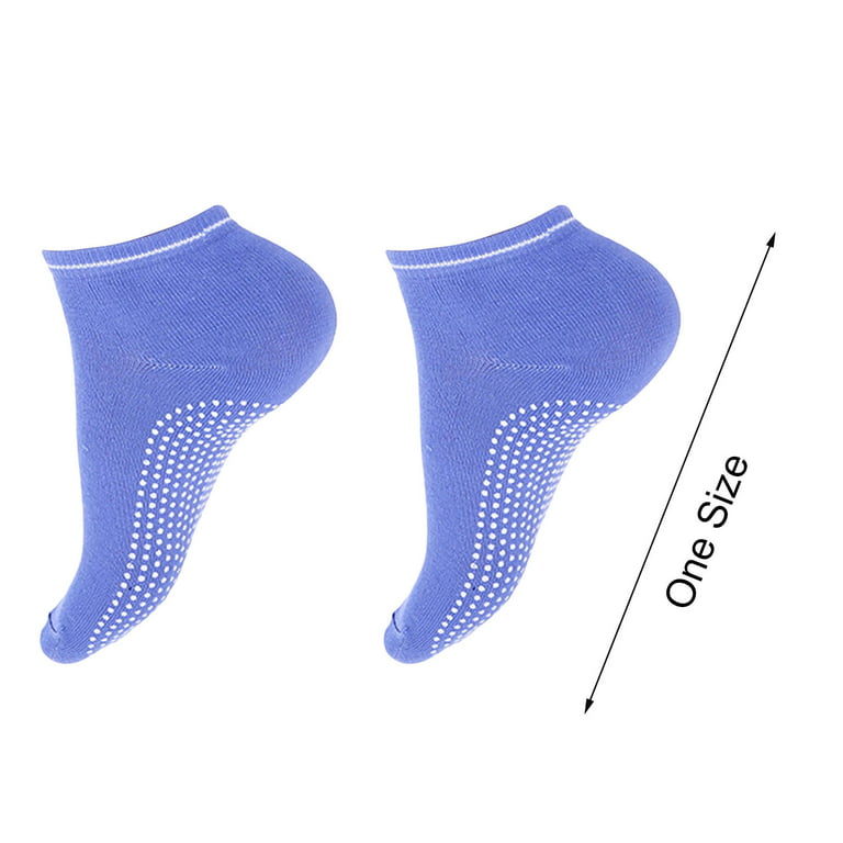 1Pair Non Slip Yoga Socks with Grip, Toeless Anti-Skid Pilates