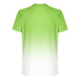 thumbnail image 5 of YLSDY Cotton T-Shirt for Men Summer Gradient Print Short Sleeve T Shirt Casual Street Fashion Tees Slim Fit Crewneck Top Green XXL, 5 of 5