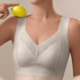 thumbnail image 1 of SDNall Womans Embroidered Glossy Comfortable Breathable Bra Underwear No Rims, 1 of 9