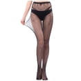 thumbnail image 4 of Lovskoo 2024 Collants Taille Haute Grande Taille pour Femmes Bas Résille Leggings Transparents Bas Résille Collants Bas Résille Bleu Foncé, 4 of 4