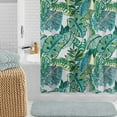 Mainstays Waterproof Watercolor Jungle 30 Recycled PEVA Shower Curtain