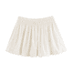 thumbnail image 4 of HH TRAF Verano Moda Femenina Diseño Plisado Cintura Elástica Pantalones Cortos Casuales Mujer Chic Bordado Agujero Decorado Mini Pantalones Cortos Mujer, 4 of 5