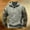 Gray, variant on Edvintorg Korean Streetwear Sweatshirts for Men Long Sleeve Comfortable Hoodie Heart Pattern Printed Hooded Pocket Sweatshirt with Drawstring