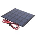 thumbnail image 3 of 2-Pack 5V 500mA Polysilicon Solar Panel Modules, 2.5W High Efficiency, 130x150mm Size with 100cm Cable, Weatherproof for DIY Solar Projects, Scientific Research, Lawn Lights, Phone Chargers & Small, 3 of 6