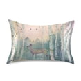 thumbnail image 7 of Yayeee Pillowcase Standard Size Set of 2 Satin Wrinkle Resistant Pillow Case, Night Deer, 7 of 7