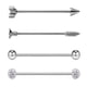 thumbnail image 1 of Aretes de acero inoxidable Fernando 4x Joyería Quirúrgica de Cuerpo Plata, 1 of 7