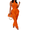 Orange, variant on Women's Sexy Two Piece Fringe Tassel Pants Set Clubwear Going Out Birthday Party Night Outfits