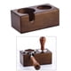 thumbnail image 3 of Soporte para prensador de café, portafiltro, accesorio perfecto para máquina de café espresso, para cafetería y hogar. Marrón 2 agujeros A, 3 of 9