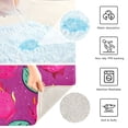 thumbnail image 4 of Toilet Rug U-Shaped Bathroom Rugs Non-Slip Soft Plush Machine Washable Contour Bath Mat Dragon Fruit and Leaf 24x20, 4 of 9