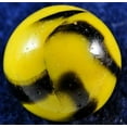 thumbnail image 3 of Big Game Toys~1X Gold Finch Mammoth Marble 1 5/8" (42mm) Glass Ball Large Huge Yellow Black Shooter Swirl, 3 of 4