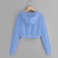 thumbnail image 4 of Womens Hoodie Casual able And Pocket Short Long Sleeved Fashion Sweatshirt for Women Light blue L, 4 of 4