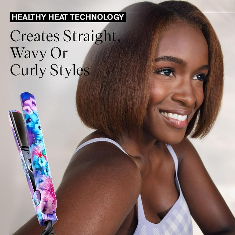 Eva NYC Healthy Heat Ceramic Styling Hair Iron Flat Iron Hair Straightener with Far Infrared Hair Iron Straightener with Adjustable Heat