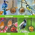 thumbnail image 4 of 4-Pack Metal Sphere Hanging Bird Feeder Multi-Purpose & Seed Feeder with Sturdy Hooks, All-Season Use for Attracting Wild Birds, Sturdy & Weather-Resistant Hanging Bird Feeder 2.76 In, 4 of 8