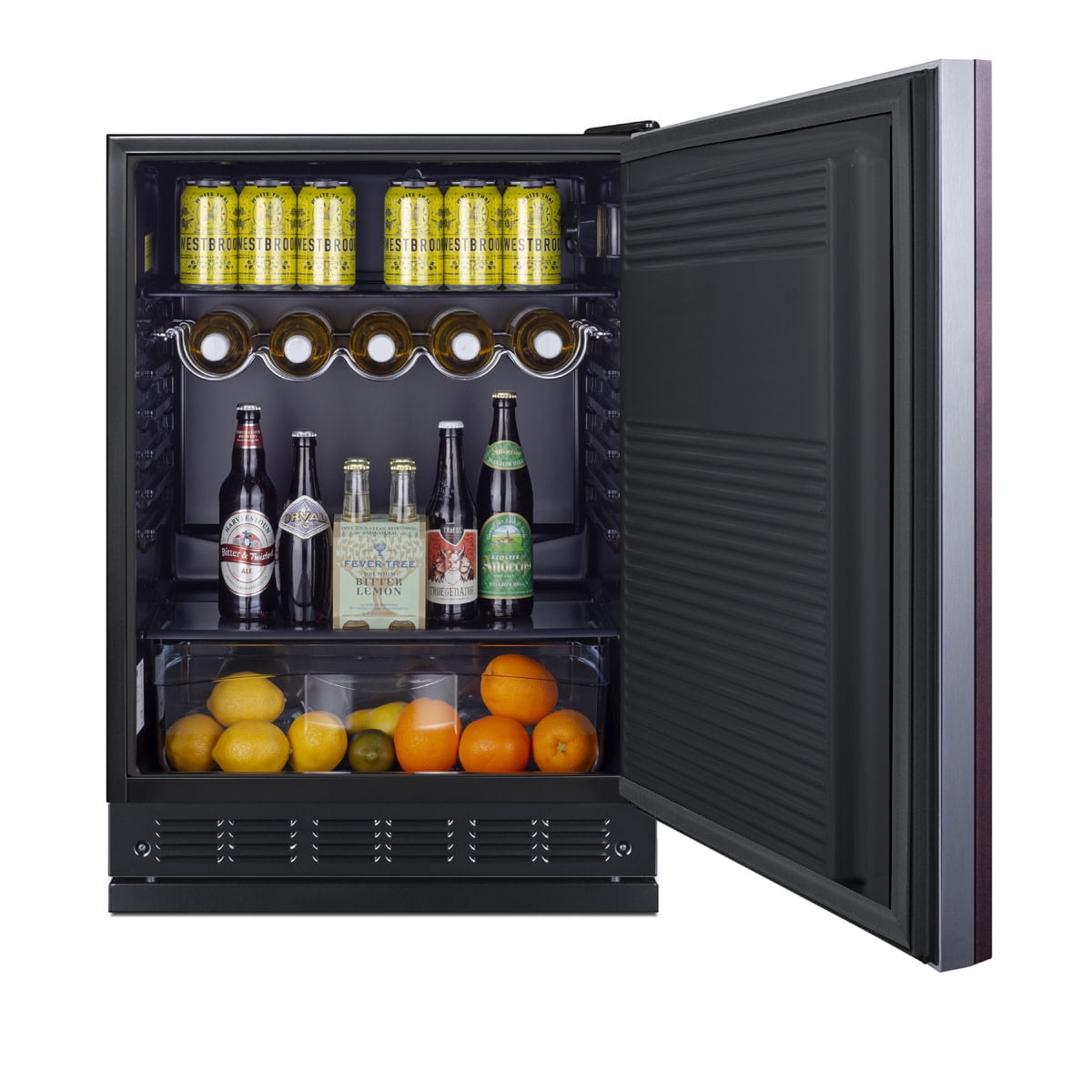 Summit Sbc7brsifncf2 24" Wide 5.3 Cu. Ft. Panel Ready Free Standing Double Tap Coffee