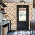 thumbnail image 3 of Peel and Stick Wallpaper Floral Elegant Brown Beige Blooms Soft Wall Mural 17.7in x 9.8ft Self Adhesive Removable Wall Paper Renter Friendly Wallpaper for Nursery Bedroom Cabinets, 3 of 8