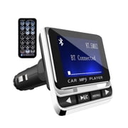 Bluetooth FM Transmitter for Car, Wireless Car Radio Adapter with Remote Control, High-Definition Large Display, Hands-Free Calling, Voice Assistant, MP3 Music Player Support U Disk/TF Card/Aux