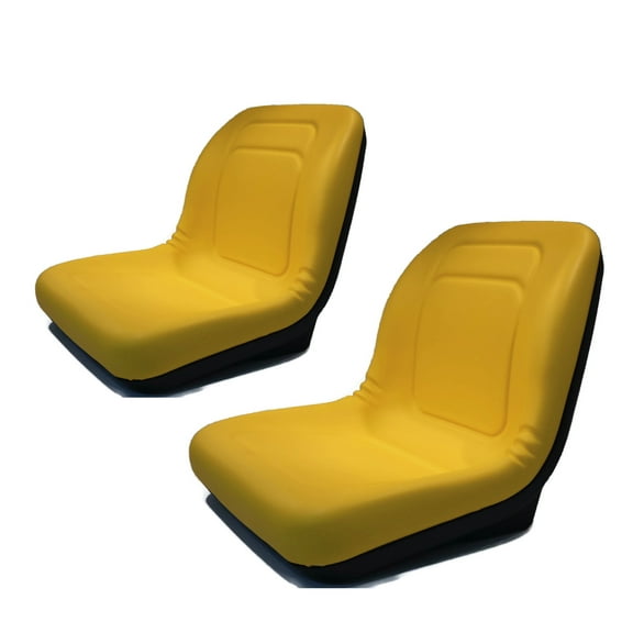 The ROP Shop 2-Pack - Yellow High Back Seat fits John Deere Gator XUV550, XUV550 S4, XUV850D