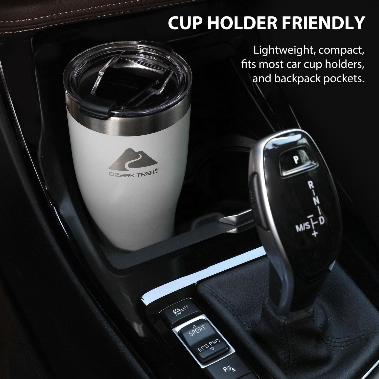 Ozark Trail Stainless Steel Vacuum Tumblers, 20 oz, Grey