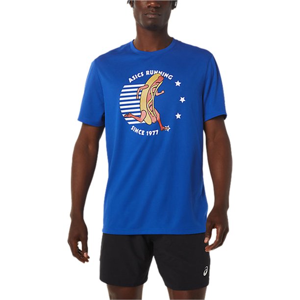 ASICS Mens Ready-Set II Graphic T-Shirt, 400, L