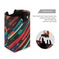 thumbnail image 3 of Yayeee Freestanding Laundry Hamper with Handle Collapsible Large Storage Basket for Clothes, Blue Abstract Lines, 3 of 7