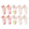 thumbnail image 1 of Calcetines tobilleros de verano para niñas, calcetines finos de malla con patrón de dibujos animados, malla transpirable, calcetines cortos cómodos para niños XL (9-12 años), 1 of 5