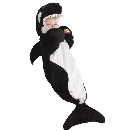 underwraps costumes baby's whale bunting, black/white, infant